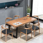 Industrial 1/2/5/7 Pieces Rectangle Dining Set Solid Wood Dining Table with Chairs Clearhalo 'Dining Room Sets' 'Dining Tables & Seating' 'dining_room_set' 'furn' 'furn_dining_room_set' 'Furniture' 'furniture_dining_room_set' 'Kitchen & Dining Furniture' 'kitchen&dining_furn' 'kitchen' 4693136