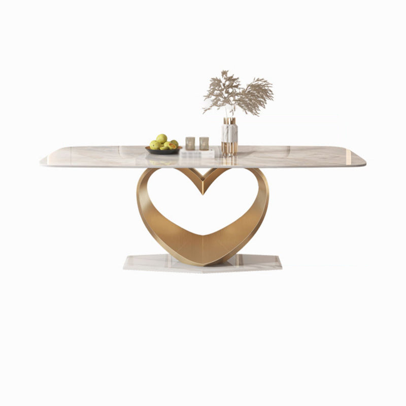 Glam 1/4/5/7 Pieces Dining Set Sintered Stone Dining Table Set for Dining Areas White 59"L x 35"W Clearhalo 'Dining Room Sets' 'Dining Tables & Seating' 'dining_room_set' 'furn' 'furn_dining_room_set' 'Furniture' 'furniture_dining_room_set' 'Kitchen & Dining Furniture' 'kitchen&dining_furn' 'kitchen' 4693152