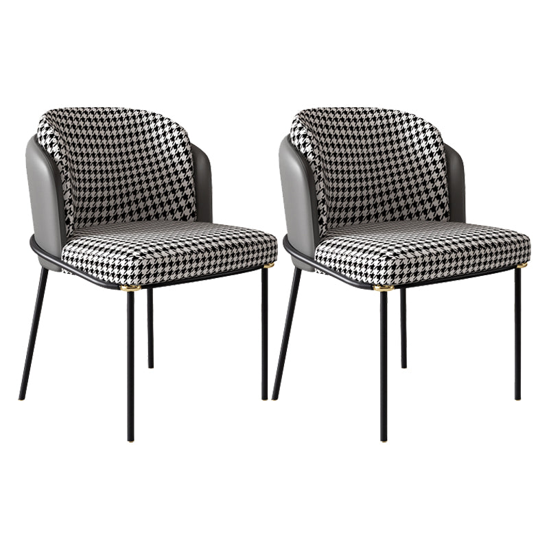 Glam 1/2/5/6/7 Pieces Dining Set Sintered Stone Dining Table Set 2 Black-White Chairs Clearhalo 'Dining Room Sets' 'Dining Tables & Seating' 'dining_room_set' 'furn' 'furn_dining_room_set' 'Furniture' 'furniture_dining_room_set' 'Kitchen & Dining Furniture' 'kitchen&dining_furn' 'kitchen' 4693171