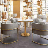 Glam 1/2/3/5 Pieces Dining Set Sintered Stone Dining Table Set for Dining Areas Clearhalo 'Dining Room Sets' 'Dining Tables & Seating' 'dining_room_set' 'furn' 'furn_dining_room_set' 'Furniture' 'furniture_dining_room_set' 'Kitchen & Dining Furniture' 'kitchen&dining_furn' 'kitchen' 4693222