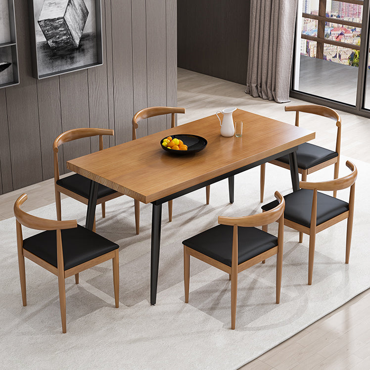 Industrial 1/2/5/7 Pieces Dining Set Solid Wood Dining Table Set Clearhalo 'Dining Room Sets' 'Dining Tables & Seating' 'dining_room_set' 'furn' 'furn_dining_room_set' 'Furniture' 'furniture_dining_room_set' 'Kitchen & Dining Furniture' 'kitchen&dining_furn' 'kitchen' 4693240