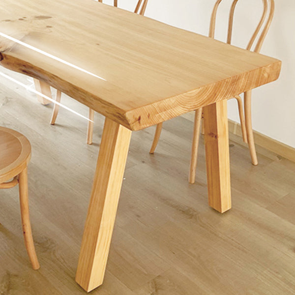 Rectangle Wooden Dining Table for Restaurant Modern Pine Table in Nature with 4 Legs Clearhalo ' dining_table' 'Dining Tables & Seating' 'Dining Tables' 'furn' 'furn_dining_table' 'Furniture' 'furniture_dining_table' 'Kitchen & Dining Furniture' 'kitchen&dining_furn' 'kitchen' 'kitchen_dining_table' 4693270