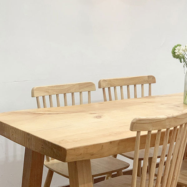 Rectangle Wooden Dining Table for Restaurant Modern Pine Table in Nature with 4 Legs Clearhalo ' dining_table' 'Dining Tables & Seating' 'Dining Tables' 'furn' 'furn_dining_table' 'Furniture' 'furniture_dining_table' 'Kitchen & Dining Furniture' 'kitchen&dining_furn' 'kitchen' 'kitchen_dining_table' 4693272