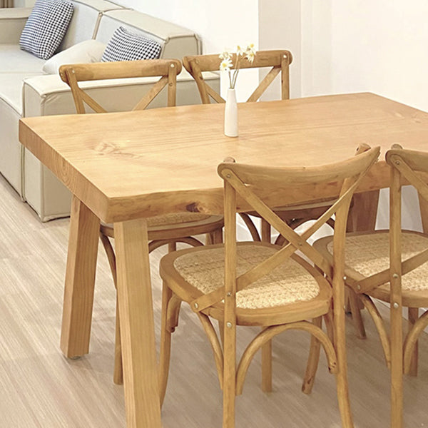 Rectangle Wooden Dining Table for Restaurant Modern Pine Table in Nature with 4 Legs Clearhalo ' dining_table' 'Dining Tables & Seating' 'Dining Tables' 'furn' 'furn_dining_table' 'Furniture' 'furniture_dining_table' 'Kitchen & Dining Furniture' 'kitchen&dining_furn' 'kitchen' 'kitchen_dining_table' 4693275