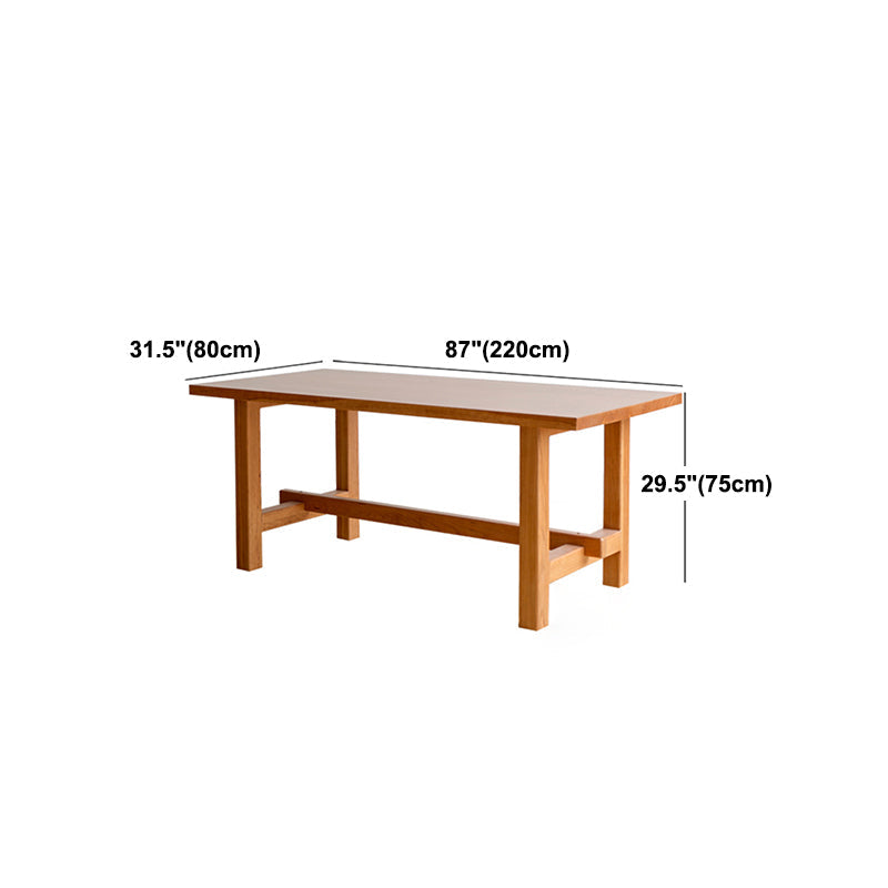 Solid Pine Wood Dining Table Modern Rectangle Table with Trestle Base Clearhalo ' dining_table' 'Dining Tables & Seating' 'Dining Tables' 'furn' 'furn_dining_table' 'Furniture' 'furniture_dining_table' 'Kitchen & Dining Furniture' 'kitchen&dining_furn' 'kitchen' 'kitchen_dining_table' 4693308