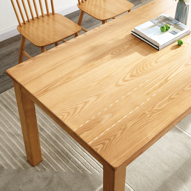 Mid-Century Style Rectangle Dining Table Solid Wood Dining Table for Home Clearhalo ' dining_table' 'Dining Tables & Seating' 'Dining Tables' 'furn' 'furn_dining_table' 'Furniture' 'furniture_dining_table' 'Kitchen & Dining Furniture' 'kitchen&dining_furn' 'kitchen' 'kitchen_dining_table' 4693315