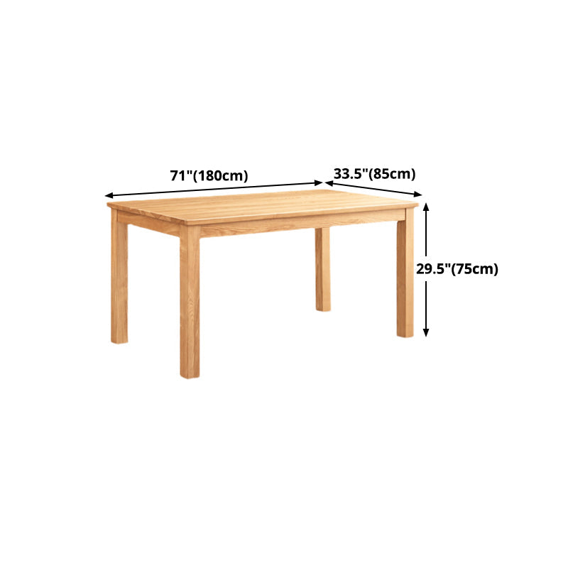 Mid-Century Style Rectangle Dining Table Solid Wood Dining Table for Home Clearhalo ' dining_table' 'Dining Tables & Seating' 'Dining Tables' 'furn' 'furn_dining_table' 'Furniture' 'furniture_dining_table' 'Kitchen & Dining Furniture' 'kitchen&dining_furn' 'kitchen' 'kitchen_dining_table' 4693319
