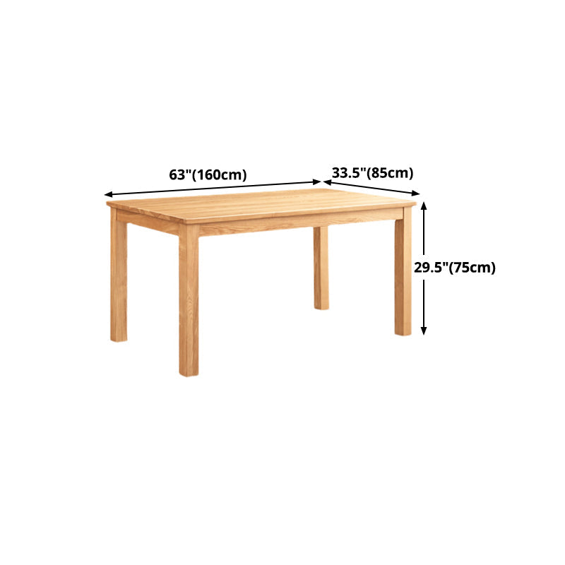 Mid-Century Style Rectangle Dining Table Solid Wood Dining Table for Home Clearhalo ' dining_table' 'Dining Tables & Seating' 'Dining Tables' 'furn' 'furn_dining_table' 'Furniture' 'furniture_dining_table' 'Kitchen & Dining Furniture' 'kitchen&dining_furn' 'kitchen' 'kitchen_dining_table' 4693320