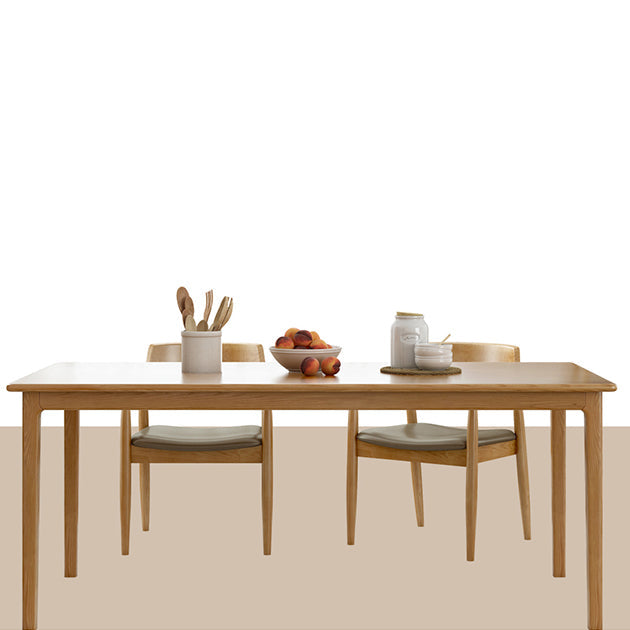 Rectangle Simplicity Dining Table Wood Color Fixed Table of Pinewood Solid Wood Clearhalo ' dining_table' 'Dining Tables & Seating' 'Dining Tables' 'furn' 'furn_dining_table' 'Furniture' 'furniture_dining_table' 'Kitchen & Dining Furniture' 'kitchen&dining_furn' 'kitchen' 'kitchen_dining_table' 4693346