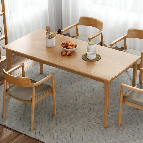 Rectangle Simplicity Dining Table Wood Color Fixed Table of Pinewood Solid Wood Clearhalo ' dining_table' 'Dining Tables & Seating' 'Dining Tables' 'furn' 'furn_dining_table' 'Furniture' 'furniture_dining_table' 'Kitchen & Dining Furniture' 'kitchen&dining_furn' 'kitchen' 'kitchen_dining_table' 4693350