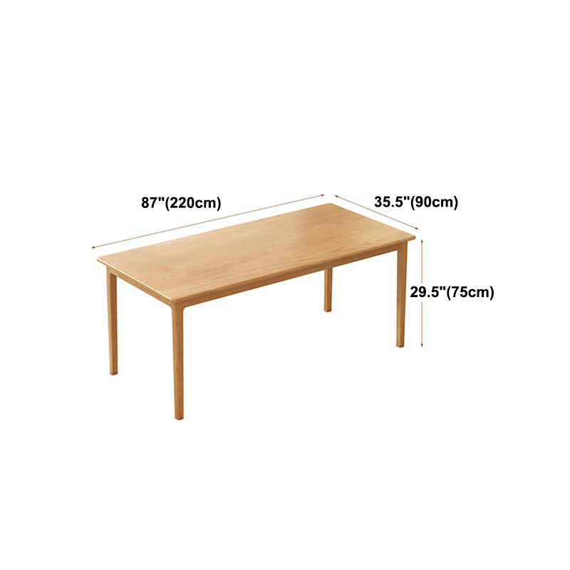 Rectangle Simplicity Dining Table Wood Color Fixed Table of Pinewood Solid Wood Clearhalo ' dining_table' 'Dining Tables & Seating' 'Dining Tables' 'furn' 'furn_dining_table' 'Furniture' 'furniture_dining_table' 'Kitchen & Dining Furniture' 'kitchen&dining_furn' 'kitchen' 'kitchen_dining_table' 4693356
