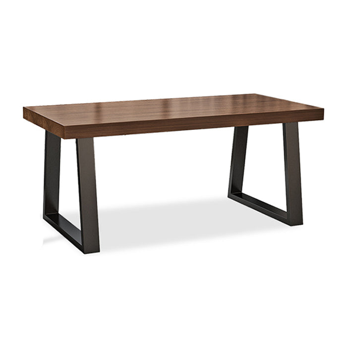 Industrial Wood Dining Table Rectangle Brown Dining Table with Black Frame Without Chairs Clearhalo ' dining_table' 'Dining Tables & Seating' 'Dining Tables' 'furn' 'furn_dining_table' 'Furniture' 'furniture_dining_table' 'Kitchen & Dining Furniture' 'kitchen&dining_furn' 'kitchen' 'kitchen_dining_table' 4693362