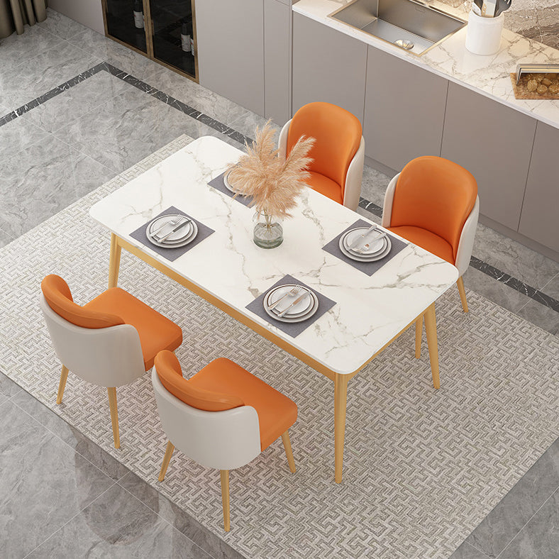 Traditional Luxury Dining Table Sintered Stone Dining Table with Metal Base Clearhalo ' dining_table' 'Dining Tables & Seating' 'Dining Tables' 'furn' 'furn_dining_table' 'Furniture' 'furniture_dining_table' 'Kitchen & Dining Furniture' 'kitchen&dining_furn' 'kitchen' 'kitchen_dining_table' 4693378