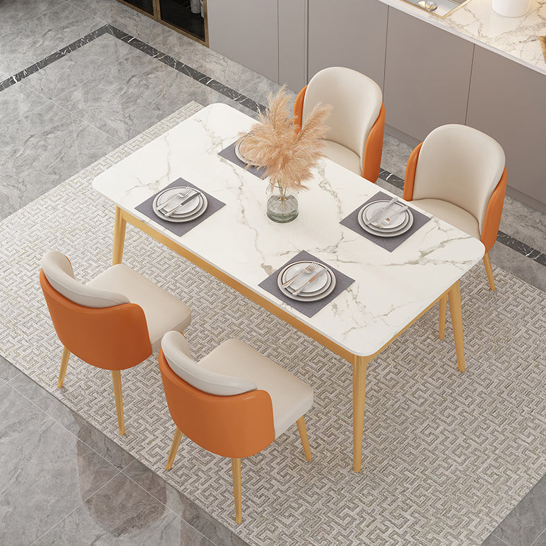 Traditional Luxury Dining Table Sintered Stone Dining Table with Metal Base Clearhalo ' dining_table' 'Dining Tables & Seating' 'Dining Tables' 'furn' 'furn_dining_table' 'Furniture' 'furniture_dining_table' 'Kitchen & Dining Furniture' 'kitchen&dining_furn' 'kitchen' 'kitchen_dining_table' 4693382