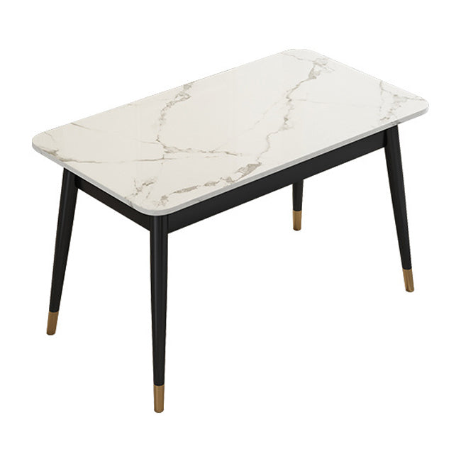 Traditional Luxury Dining Table Sintered Stone Dining Table with Metal Base Black Without Chairs Clearhalo ' dining_table' 'Dining Tables & Seating' 'Dining Tables' 'furn' 'furn_dining_table' 'Furniture' 'furniture_dining_table' 'Kitchen & Dining Furniture' 'kitchen&dining_furn' 'kitchen' 'kitchen_dining_table' 4693384
