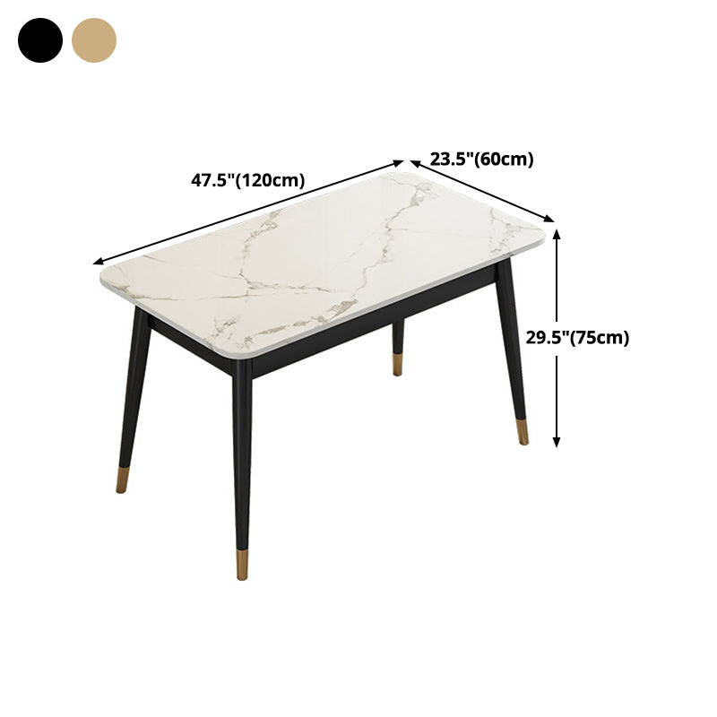 Traditional Luxury Dining Table Sintered Stone Dining Table with Metal Base Clearhalo ' dining_table' 'Dining Tables & Seating' 'Dining Tables' 'furn' 'furn_dining_table' 'Furniture' 'furniture_dining_table' 'Kitchen & Dining Furniture' 'kitchen&dining_furn' 'kitchen' 'kitchen_dining_table' 4693385