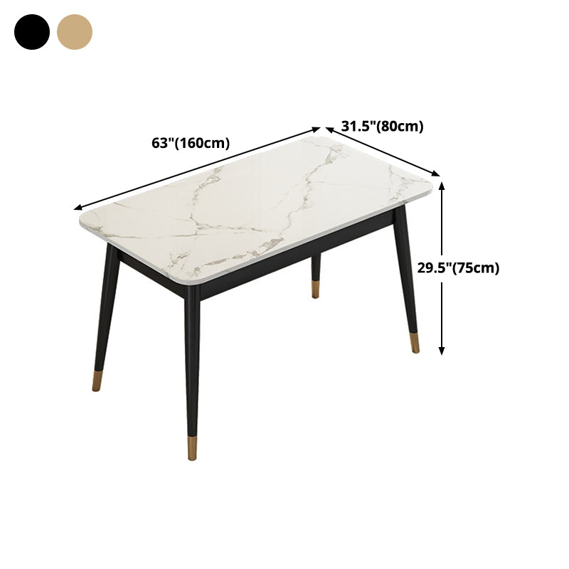 Traditional Luxury Dining Table Sintered Stone Dining Table with Metal Base Clearhalo ' dining_table' 'Dining Tables & Seating' 'Dining Tables' 'furn' 'furn_dining_table' 'Furniture' 'furniture_dining_table' 'Kitchen & Dining Furniture' 'kitchen&dining_furn' 'kitchen' 'kitchen_dining_table' 4693387