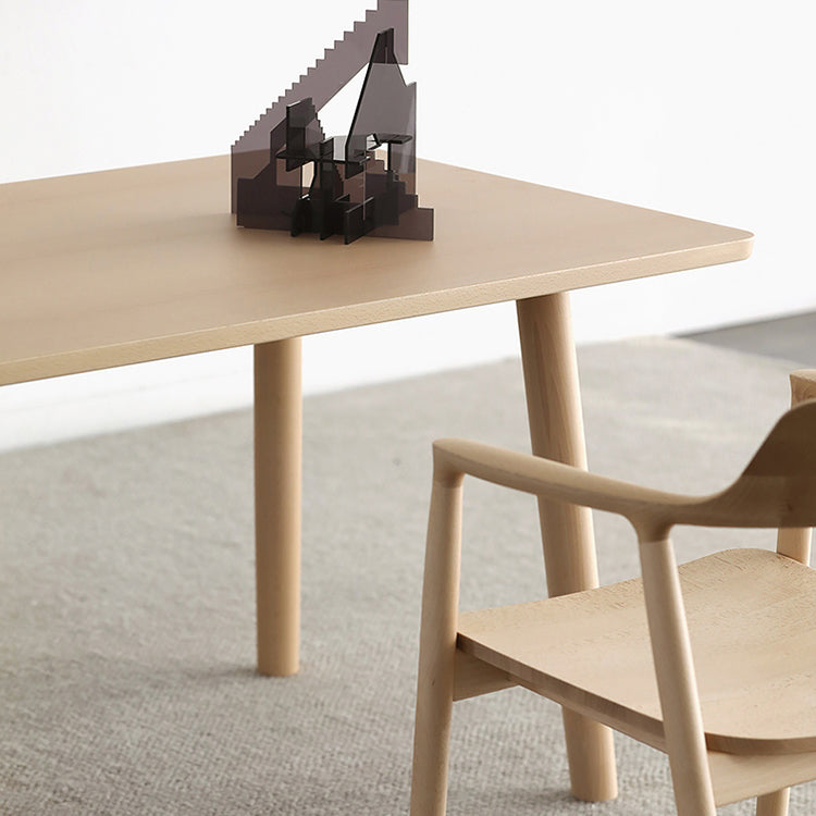 Solid Wood Modern Rectangle Table Pine Wood Table for Kitchen and Dining Room Clearhalo ' dining_table' 'Dining Tables & Seating' 'Dining Tables' 'furn' 'furn_dining_table' 'Furniture' 'furniture_dining_table' 'Kitchen & Dining Furniture' 'kitchen&dining_furn' 'kitchen' 'kitchen_dining_table' 4693403
