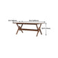 Rectangle Pine Wood Table with Trestle Base Modern Dining Table for Restaurant Clearhalo ' dining_table' 'Dining Tables & Seating' 'Dining Tables' 'furn' 'furn_dining_table' 'Furniture' 'furniture_dining_table' 'Kitchen & Dining Furniture' 'kitchen&dining_furn' 'kitchen' 'kitchen_dining_table' 4693433