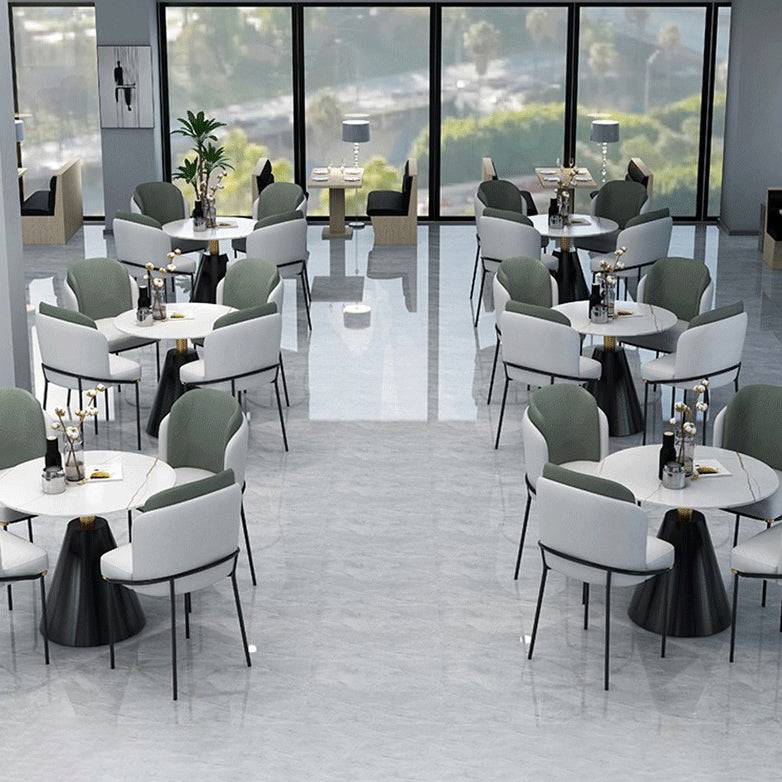 Sintered Stone Dining Table Modern Round Dining Table with Pedestal Base Clearhalo ' dining_table' 'Dining Tables & Seating' 'Dining Tables' 'furn' 'furn_dining_table' 'Furniture' 'furniture_dining_table' 'Kitchen & Dining Furniture' 'kitchen&dining_furn' 'kitchen' 'kitchen_dining_table' 4693447