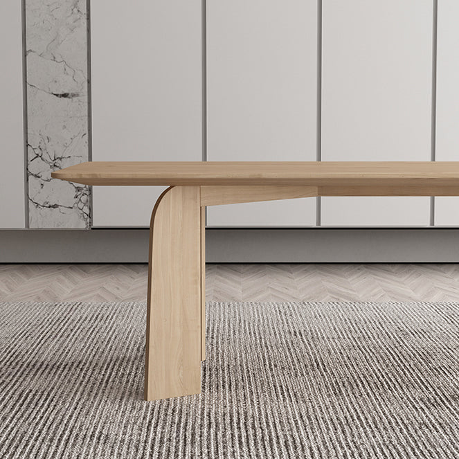 Rectangle 4 Legs Dining Table Simple Style Solid Wood Dinette Table for Home Clearhalo ' dining_table' 'Dining Tables & Seating' 'Dining Tables' 'furn' 'furn_dining_table' 'Furniture' 'furniture_dining_table' 'Kitchen & Dining Furniture' 'kitchen&dining_furn' 'kitchen' 'kitchen_dining_table' 4693456
