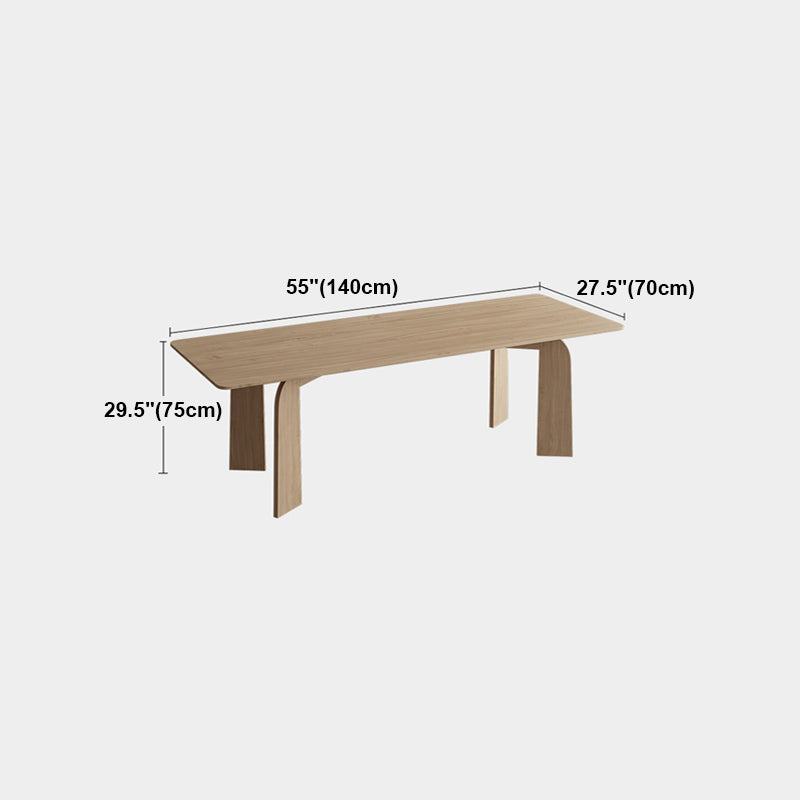 Rectangle 4 Legs Dining Table Simple Style Solid Wood Dinette Table for Home Clearhalo ' dining_table' 'Dining Tables & Seating' 'Dining Tables' 'furn' 'furn_dining_table' 'Furniture' 'furniture_dining_table' 'Kitchen & Dining Furniture' 'kitchen&dining_furn' 'kitchen' 'kitchen_dining_table' 4693468