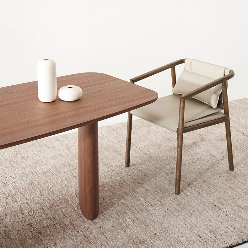 Rectangle Pine Wood Dining Table for Restaurant Modern Table with Double Pedestal Base Clearhalo ' dining_table' 'Dining Tables & Seating' 'Dining Tables' 'furn' 'furn_dining_table' 'Furniture' 'furniture_dining_table' 'Kitchen & Dining Furniture' 'kitchen&dining_furn' 'kitchen' 'kitchen_dining_table' 4693478