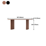 Rectangle Pine Wood Dining Table for Restaurant Modern Table with Double Pedestal Base Clearhalo ' dining_table' 'Dining Tables & Seating' 'Dining Tables' 'furn' 'furn_dining_table' 'Furniture' 'furniture_dining_table' 'Kitchen & Dining Furniture' 'kitchen&dining_furn' 'kitchen' 'kitchen_dining_table' 4693483