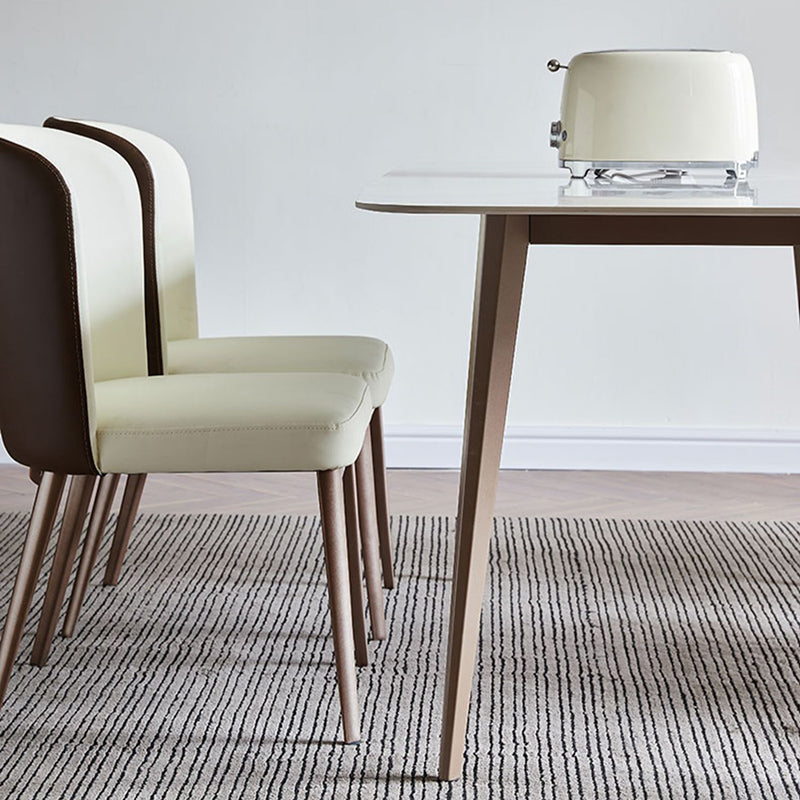 Modern Stone Rectangle Dining Table Home Kitchen Dinner Tripod Base Dining Table Clearhalo ' dining_table' 'Dining Tables & Seating' 'Dining Tables' 'furn' 'furn_dining_table' 'Furniture' 'furniture_dining_table' 'Kitchen & Dining Furniture' 'kitchen&dining_furn' 'kitchen' 'kitchen_dining_table' 4693501