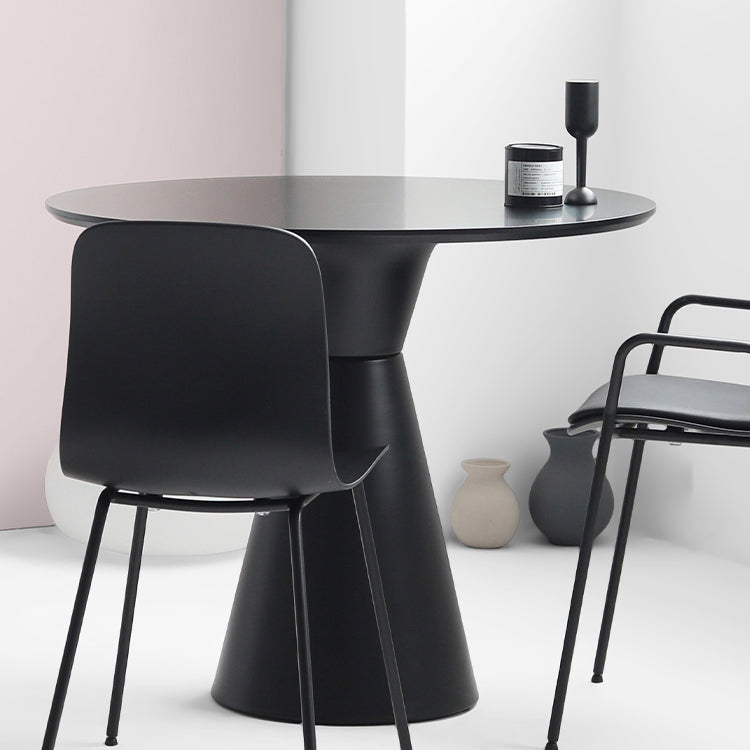 Modern Tulip Base Dining Table Wood and Steel Round Dinette Table for Dining Room Clearhalo ' dining_table' 'Dining Tables & Seating' 'Dining Tables' 'furn' 'furn_dining_table' 'Furniture' 'furniture_dining_table' 'Kitchen & Dining Furniture' 'kitchen&dining_furn' 'kitchen' 'kitchen_dining_table' 4693521