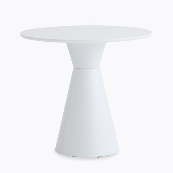 Modern Tulip Base Dining Table Wood and Steel Round Dinette Table for Dining Room White Without Chairs Clearhalo ' dining_table' 'Dining Tables & Seating' 'Dining Tables' 'furn' 'furn_dining_table' 'Furniture' 'furniture_dining_table' 'Kitchen & Dining Furniture' 'kitchen&dining_furn' 'kitchen' 'kitchen_dining_table' 4693523