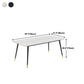 Stone Dining Table Contemporary Dining Table with 4 Black Legs Clearhalo ' dining_table' 'Dining Tables & Seating' 'Dining Tables' 'furn' 'furn_dining_table' 'Furniture' 'furniture_dining_table' 'Kitchen & Dining Furniture' 'kitchen&dining_furn' 'kitchen' 'kitchen_dining_table' 4693543