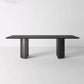 Modern Pine Wood Table for Restaurant Black Dining Table with Double Pedestal Rectangle 70.9"L x 31.5"W x 29.5"H Without Chairs Clearhalo ' dining_table' 'Dining Tables & Seating' 'Dining Tables' 'furn' 'furn_dining_table' 'Furniture' 'furniture_dining_table' 'Kitchen & Dining Furniture' 'kitchen&dining_furn' 'kitchen' 'kitchen_dining_table' 4693547