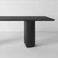 Modern Pine Wood Table for Restaurant Black Dining Table with Double Pedestal Clearhalo ' dining_table' 'Dining Tables & Seating' 'Dining Tables' 'furn' 'furn_dining_table' 'Furniture' 'furniture_dining_table' 'Kitchen & Dining Furniture' 'kitchen&dining_furn' 'kitchen' 'kitchen_dining_table' 4693553