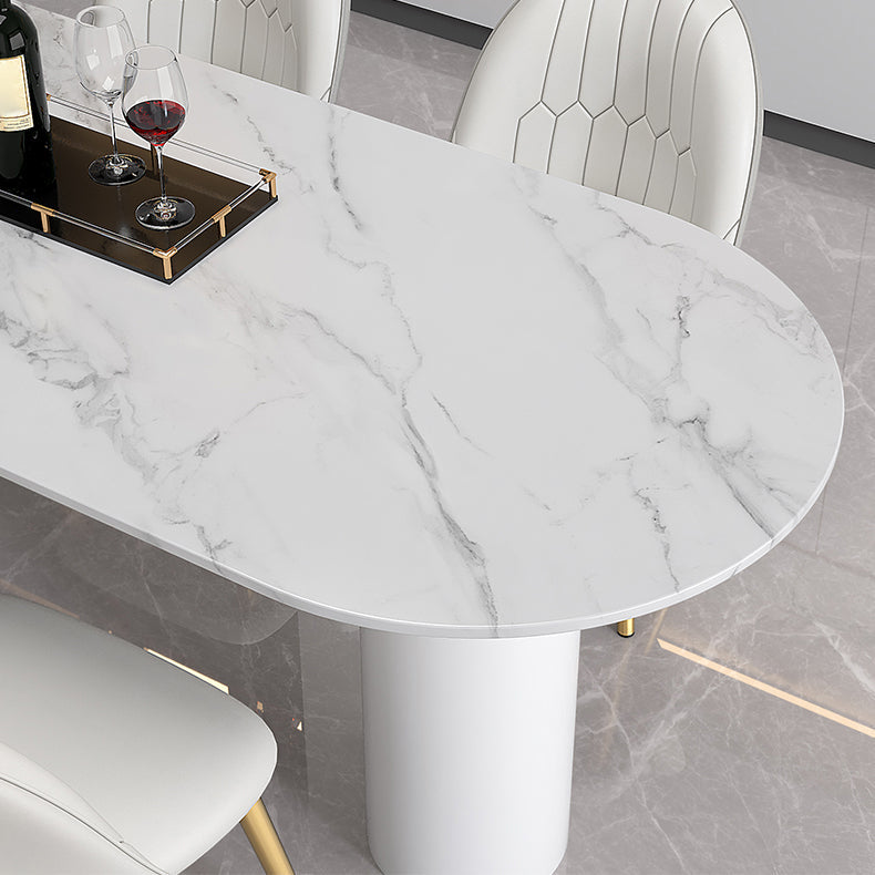 Modern Sintered Stone Dining Table 4 Legs Dining Table for Dining Room Clearhalo ' dining_table' 'Dining Tables & Seating' 'Dining Tables' 'furn' 'furn_dining_table' 'Furniture' 'furniture_dining_table' 'Kitchen & Dining Furniture' 'kitchen&dining_furn' 'kitchen' 'kitchen_dining_table' 4693580