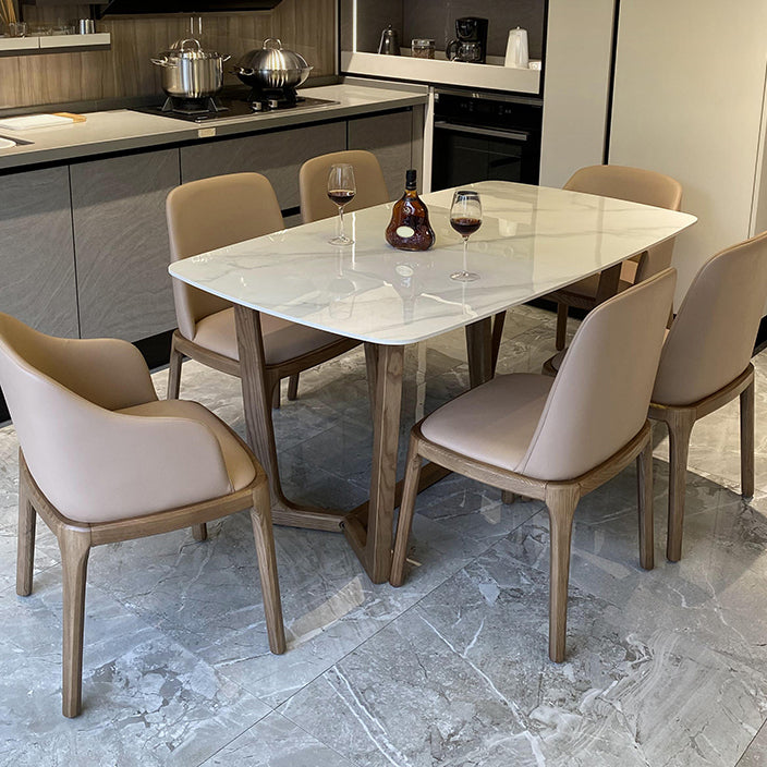 Home Dinner Room Kitchen Table Traditional Luxury Stone and Wood Dining Site Table White 70.9"L x 35.4"W x 29.5"H Without Chairs Clearhalo ' dining_table' 'Dining Tables & Seating' 'Dining Tables' 'furn' 'furn_dining_table' 'Furniture' 'furniture_dining_table' 'Kitchen & Dining Furniture' 'kitchen&dining_furn' 'kitchen' 'kitchen_dining_table' 4693593