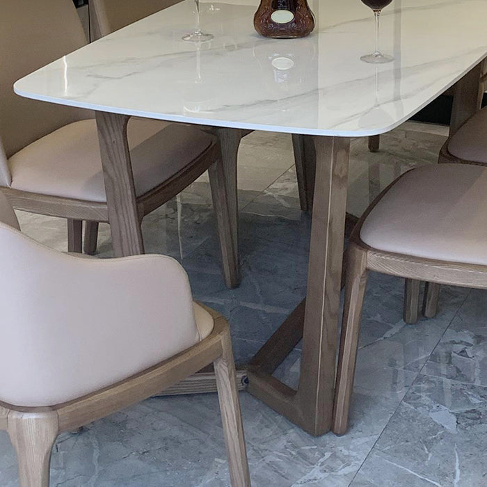 Home Dinner Room Kitchen Table Traditional Luxury Stone and Wood Dining Site Table Clearhalo ' dining_table' 'Dining Tables & Seating' 'Dining Tables' 'furn' 'furn_dining_table' 'Furniture' 'furniture_dining_table' 'Kitchen & Dining Furniture' 'kitchen&dining_furn' 'kitchen' 'kitchen_dining_table' 4693600