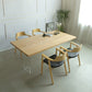 Contemporary Rectangle Wood Standard Height Table Double Pedestal Dining Table Clearhalo ' dining_table' 'Dining Tables & Seating' 'Dining Tables' 'furn' 'furn_dining_table' 'Furniture' 'furniture_dining_table' 'Kitchen & Dining Furniture' 'kitchen&dining_furn' 'kitchen' 'kitchen_dining_table' 4693646