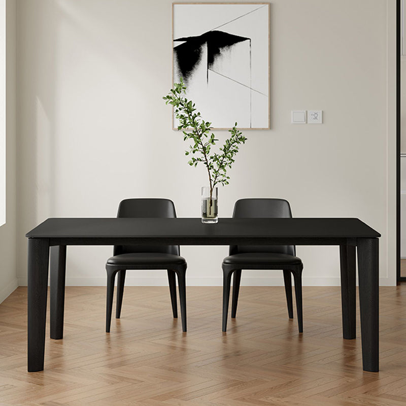 Sintered Stone Top Modern Black Table for Restaurant Rectangle Dining Table with 4 Legs Clearhalo ' dining_table' 'Dining Tables & Seating' 'Dining Tables' 'furn' 'furn_dining_table' 'Furniture' 'furniture_dining_table' 'Kitchen & Dining Furniture' 'kitchen&dining_furn' 'kitchen' 'kitchen_dining_table' 4693679