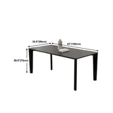 Sintered Stone Top Modern Black Table for Restaurant Rectangle Dining Table with 4 Legs Clearhalo ' dining_table' 'Dining Tables & Seating' 'Dining Tables' 'furn' 'furn_dining_table' 'Furniture' 'furniture_dining_table' 'Kitchen & Dining Furniture' 'kitchen&dining_furn' 'kitchen' 'kitchen_dining_table' 4693685