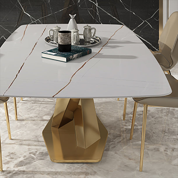 Rectangle Sintered Stone Top Dining Table Luxury Table with Pedestal Base Clearhalo ' dining_table' 'Dining Tables & Seating' 'Dining Tables' 'furn' 'furn_dining_table' 'Furniture' 'furniture_dining_table' 'Kitchen & Dining Furniture' 'kitchen&dining_furn' 'kitchen' 'kitchen_dining_table' 4693699
