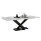 Rectangle Sintered Stone Top Dining Table Luxury Table with Pedestal Base White Without Chairs Clearhalo ' dining_table' 'Dining Tables & Seating' 'Dining Tables' 'furn' 'furn_dining_table' 'Furniture' 'furniture_dining_table' 'Kitchen & Dining Furniture' 'kitchen&dining_furn' 'kitchen' 'kitchen_dining_table' 4693701