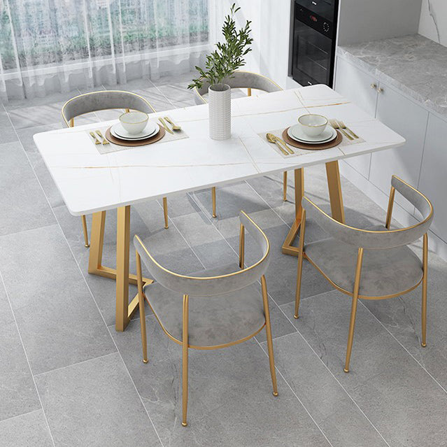 Sintered Stone Top Dining Table Rectangle Table with Double Pedestal for Restaurant Clearhalo ' dining_table' 'Dining Tables & Seating' 'Dining Tables' 'furn' 'furn_dining_table' 'Furniture' 'furniture_dining_table' 'Kitchen & Dining Furniture' 'kitchen&dining_furn' 'kitchen' 'kitchen_dining_table' 4693716