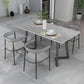Sintered Stone Top Dining Table Rectangle Table with Double Pedestal for Restaurant Gray Black Clearhalo ' dining_table' 'Dining Tables & Seating' 'Dining Tables' 'furn' 'furn_dining_table' 'Furniture' 'furniture_dining_table' 'Kitchen & Dining Furniture' 'kitchen&dining_furn' 'kitchen' 'kitchen_dining_table' 4693717