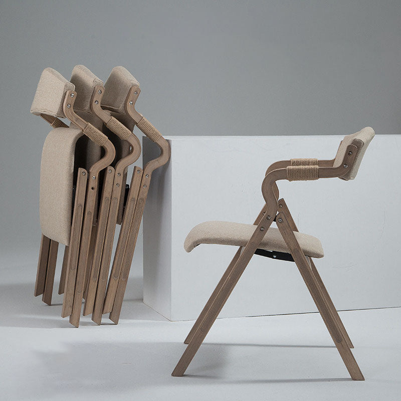 Farmhouse Upholstered Folding Arm Chair Matte Finish Open Dining Chair Clearhalo ' kitchen&dining_furn' 'Dining Chairs' 'Dining Tables & Seating' 'dining_chair' 'Furniture' 'furniture_dining_chair' 'Kitchen & Dining Furniture' 'kitchen' 4693728