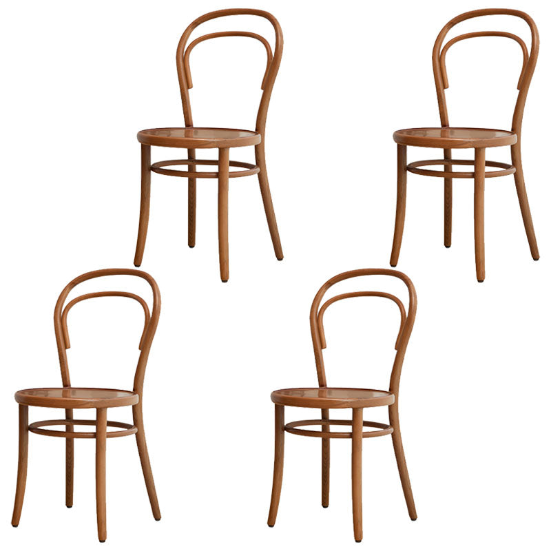 Traditional Wood Dining Kitchen Room Chair Windsor Back Side Chair Wood Wood 4 Piece Set Clearhalo ' kitchen&dining_furn' 'Dining Chairs' 'Dining Tables & Seating' 'dining_chair' 'furn' 'furn_dining_chair' 'Furniture' 'furniture_dining_chair' 'Kitchen & Dining Furniture' 'kitchen' 4693756