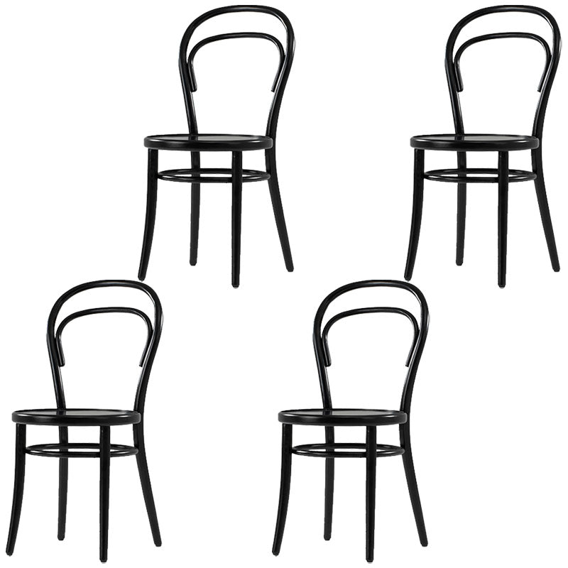 Traditional Wood Dining Kitchen Room Chair Windsor Back Side Chair Black Wood 4 Piece Set Clearhalo ' kitchen&dining_furn' 'Dining Chairs' 'Dining Tables & Seating' 'dining_chair' 'furn' 'furn_dining_chair' 'Furniture' 'furniture_dining_chair' 'Kitchen & Dining Furniture' 'kitchen' 4693779