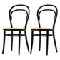 Traditional Wood Dining Kitchen Room Chair Windsor Back Side Chair Black Wicker & Rattan 2 Piece Set Clearhalo ' kitchen&dining_furn' 'Dining Chairs' 'Dining Tables & Seating' 'dining_chair' 'furn' 'furn_dining_chair' 'Furniture' 'furniture_dining_chair' 'Kitchen & Dining Furniture' 'kitchen' 4693782