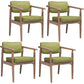 Farmhouse Rubberwood Open Arm Chair Leather Matte Finish Dining Chair Green Gray Set of 4 Clearhalo ' kitchen&dining_furn' 'Dining Chairs' 'Dining Tables & Seating' 'dining_chair' 'Furniture' 'furniture_dining_chair' 'Kitchen & Dining Furniture' 'kitchen' 4693810