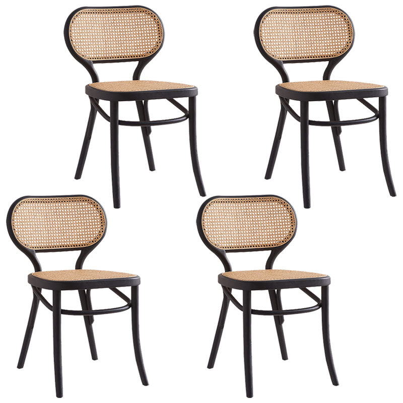 Wood Traditional Dining Kitchen Room Chair King Louis Back Side Chair Black 4 Piece Set Clearhalo ' kitchen&dining_furn' 'Dining Chairs' 'Dining Tables & Seating' 'dining_chair' 'furn' 'furn_dining_chair' 'Furniture' 'furniture_dining_chair' 'Kitchen & Dining Furniture' 'kitchen' 4693822